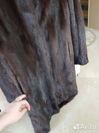 Шуба норковая с капюшоном 46 48