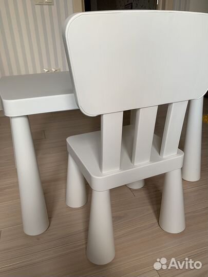 Детский стол и стул IKEA маммут