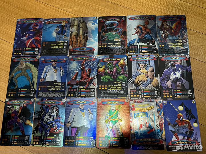 Карточки Человек Паук Герои и Злодеи