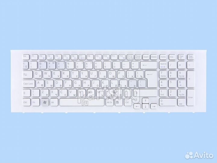 Клавиатура для Sony Vaio VPC-EC Белая С рамкой