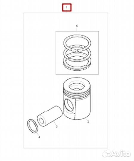 Поршень в сборе Perkins