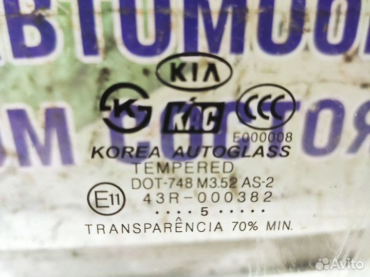 Стекло двери переднее левое Kia Sorento 1 2.4