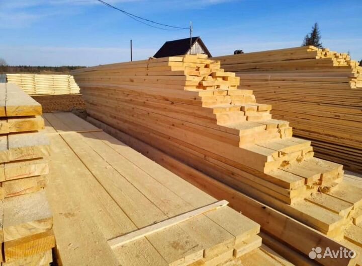 Доска обрезная сосна ель 50х150х6000 2 сорт