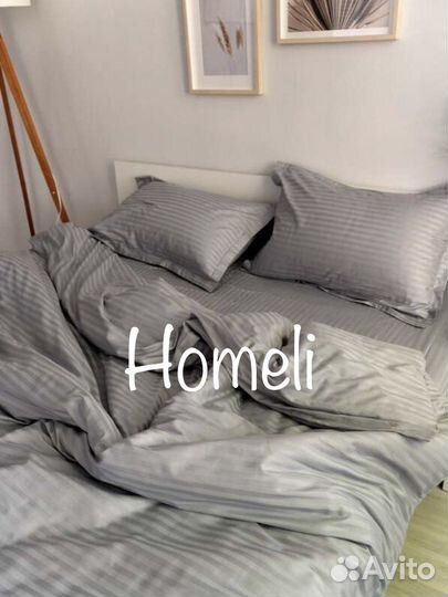 Постельное белье страйп-сатин