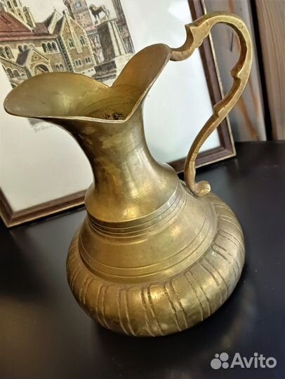 Винтажный латунный кувшин, Германия