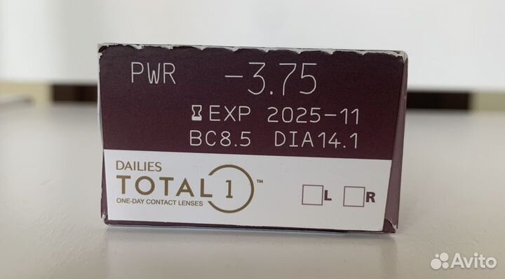 Контактные линзы Dailies Total 1 -3.75/8.5 30шт