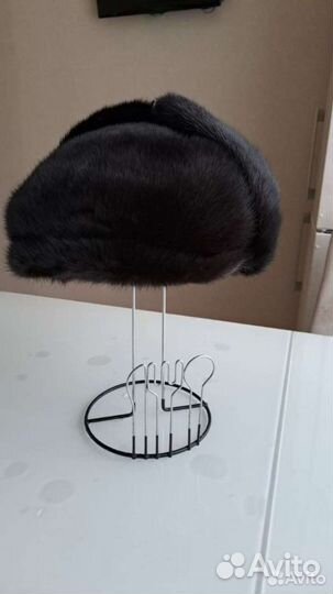 Фабричная норковая мужская кепка ушанка