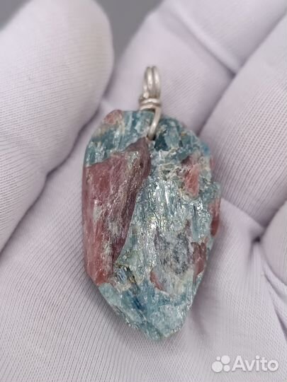 Подвеска симбиоз Рубина с Аквамарином