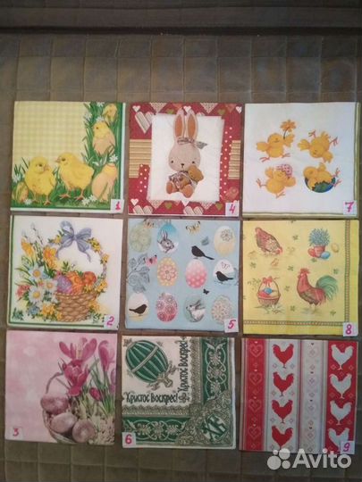 Салфетки д/декупажа Пасха, ручн.работа