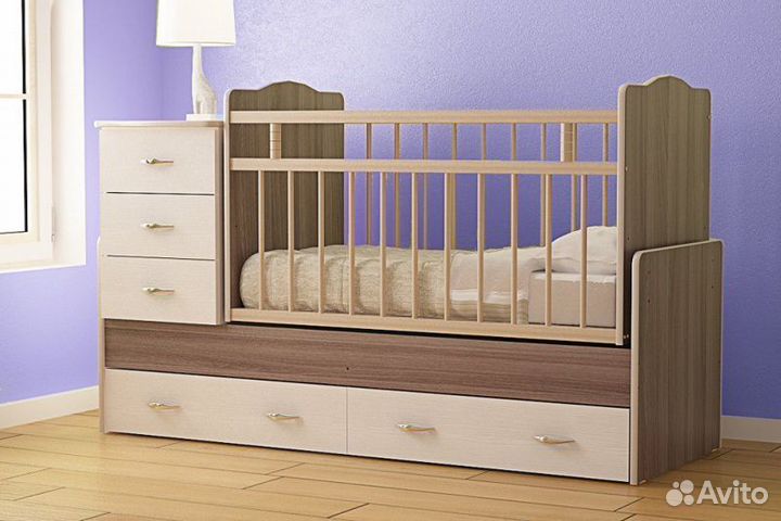 Кроватка трансформер с маятником