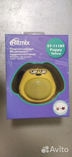 Колонка bluetooth Ritmix ST-111BT Puppy Yellow