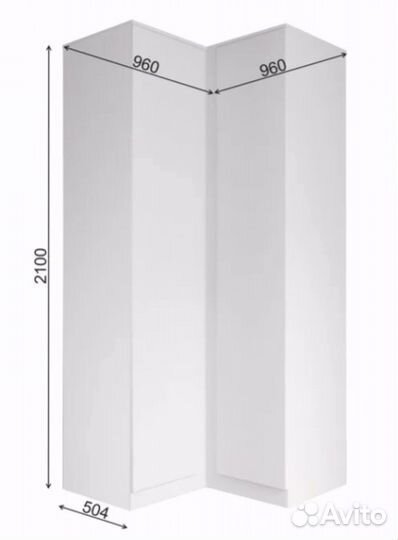 Шкаф угловой Мори 960 в 2х цветах