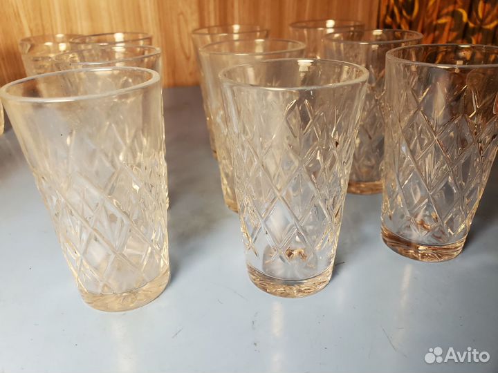 Рюмки и бокалы хрустальные, хрусталь СССР - 22 шт