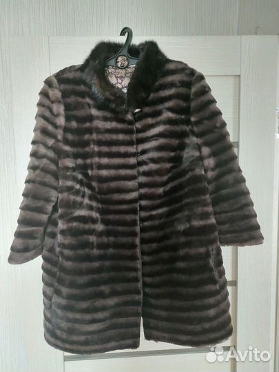 Шуба мутоновая с норкой