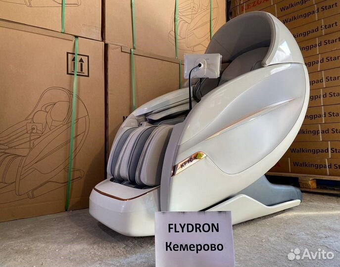 Массажное кресло премиальное Kezga Chair белое в28