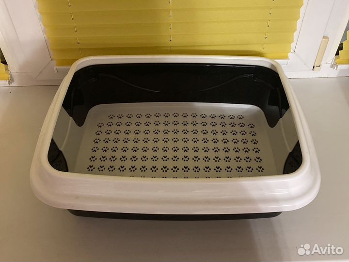 Лоток для кошки высокий с бортиками