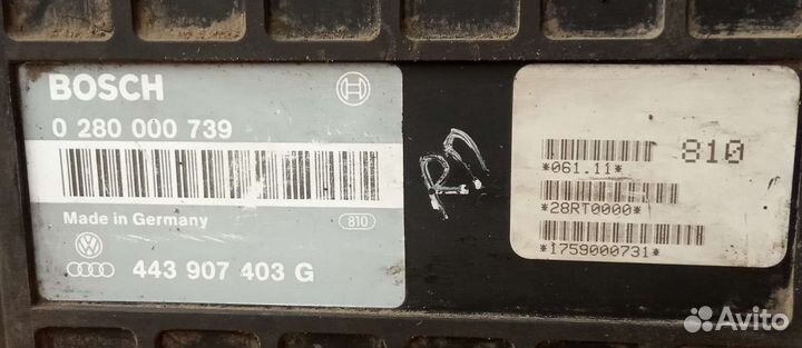 Эбу VW Passat B3 1,8 mono