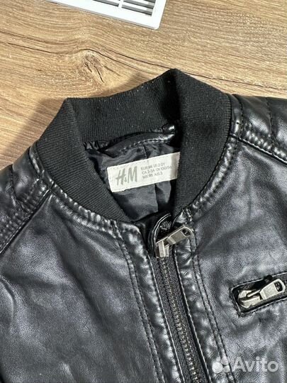 Кожаная куртка косуха H&M для мальчмка 92