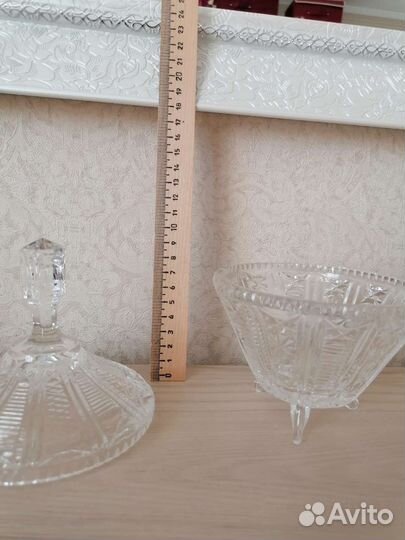 Ваза с крышкой хрусталь