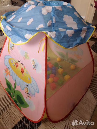 Детский игровой домик палатка с шариками