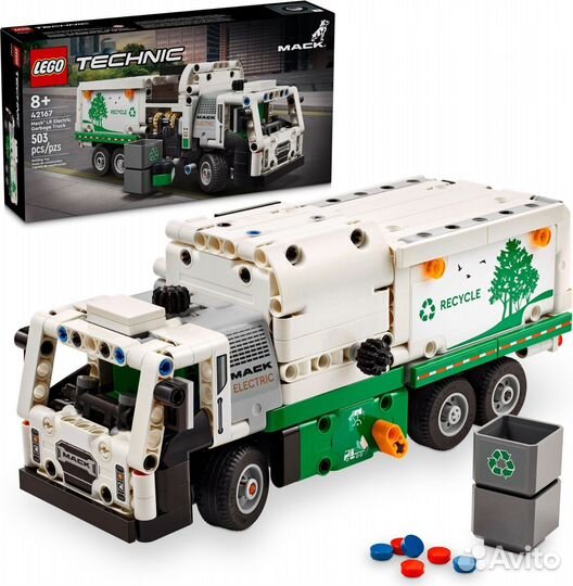 Lego Tech: Электрический мусоровоз Mack LR 42167