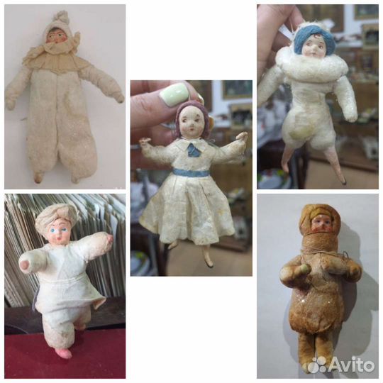 Елочная ватная игрушка СССР