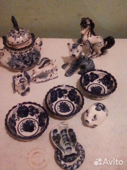 Изделия Гжель,Дымковская, Каргопольская игрушка