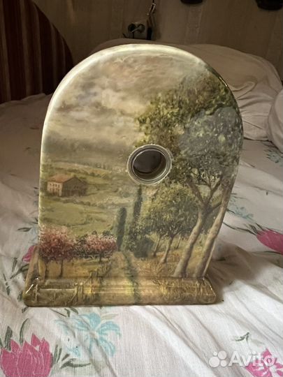 Часы настольные Quartz. Пейзажный фарфор