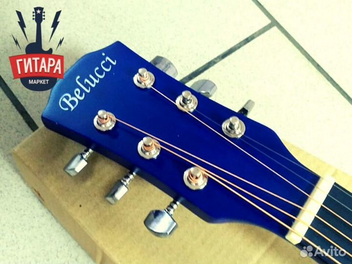 Новая акустическая гитара Belucci 4020 Синяя
