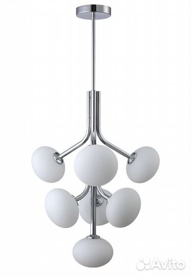 Люстра на штанге Crystal Lux alicia SP7 chrome/whi