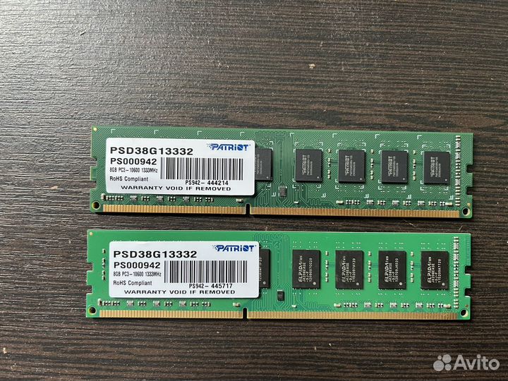 Оперативная память ddr3 8 gb patriot