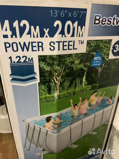Каркасный бассейн прямоугольный бу