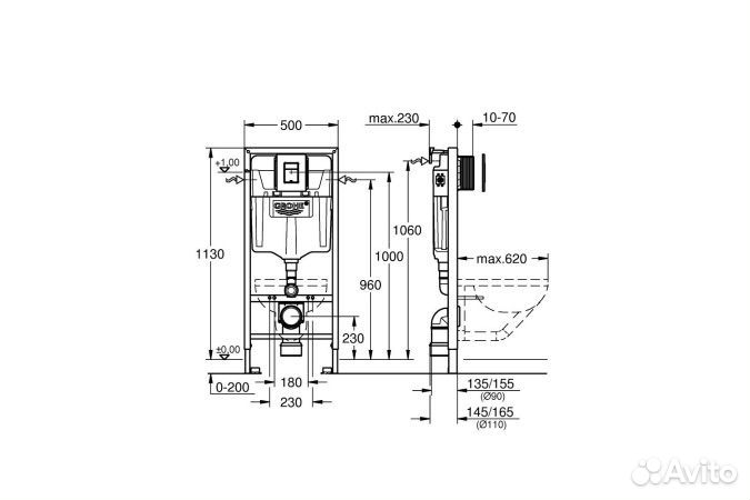 Система инсталляции Grohe Rapid SL 38772001