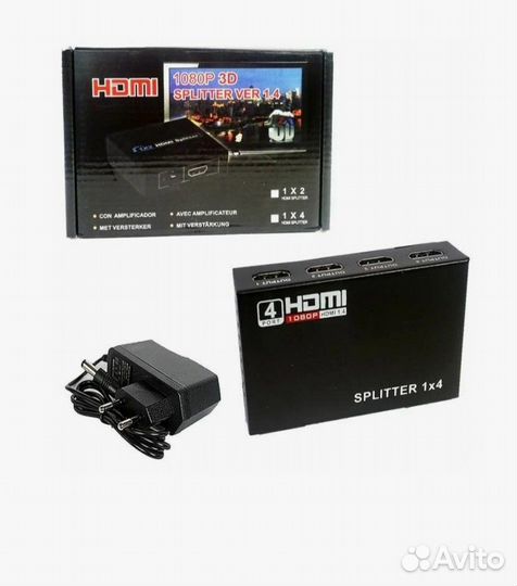 Hdmi Spliter 1х4 (Делитель) металл H138