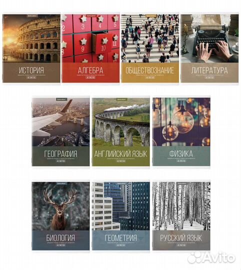 Комплект предметных тетрадей 10 штук 48 листов