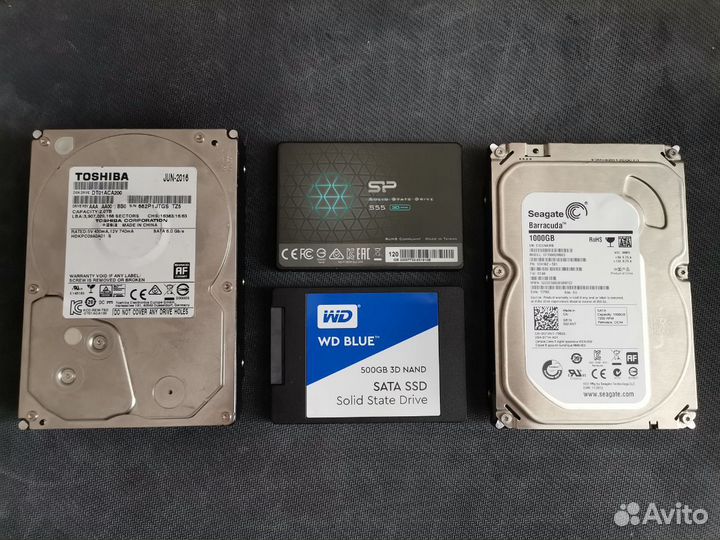 HDD 2TB 1TB SSD 500 GB 120 GB Жёсткий диск