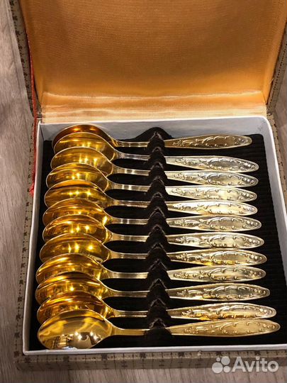 Набор чайных ложек 12 штук мельхиор