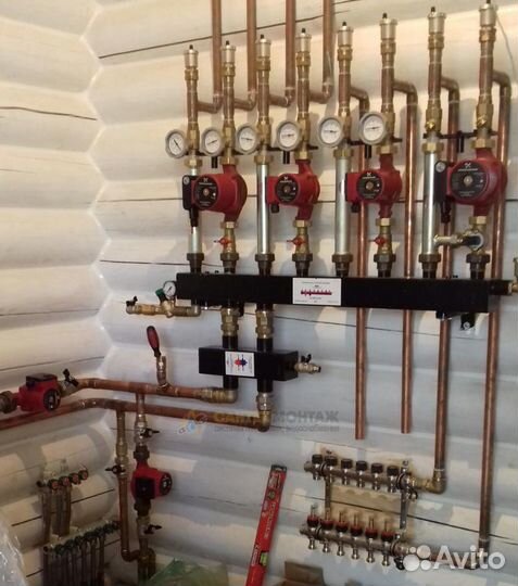 Монтаж систем отопления.Водоснабжения.Теплый пол