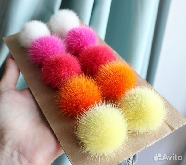 Помпоны из норки