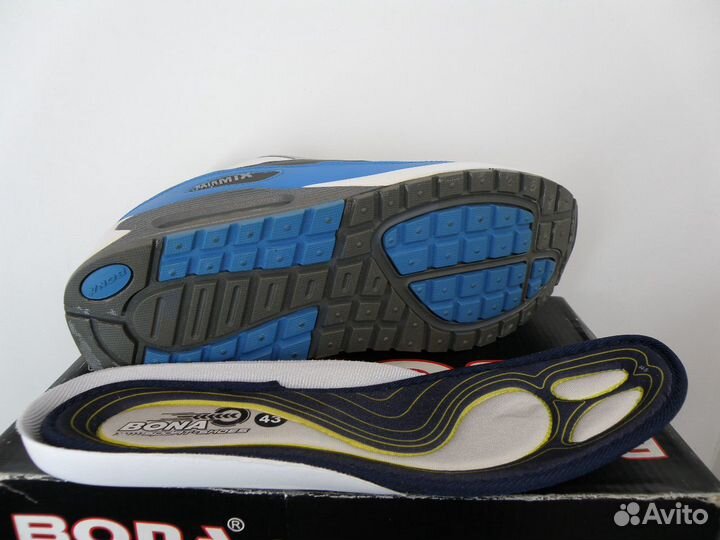 Кроссовки для скейтинга Bona Air Gray/Blue