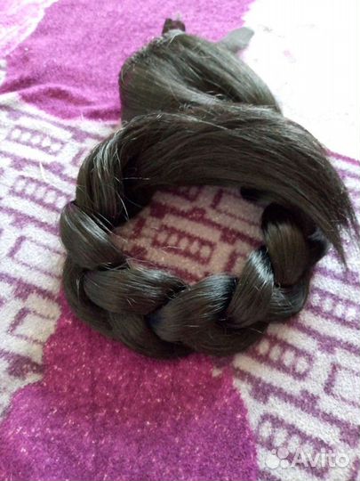 Хвост шиньон черный