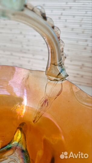 Конфетница цветное стекло СССР