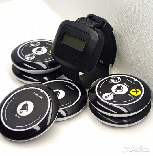 Кнопка вызова официанта, часы официанта, комплект