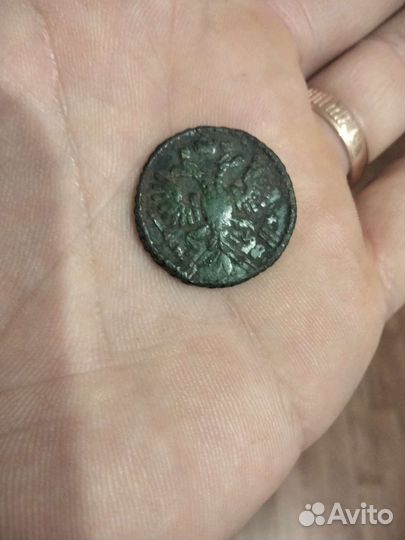 Полушка 1734 перечекан