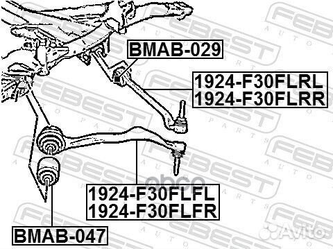 Рычаг передний нижний левый 1924F30flfl Febest