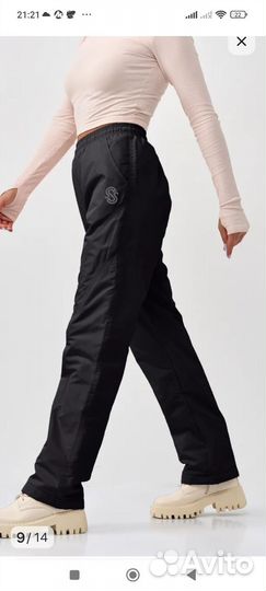 Брюки болоневые на флисе, 42р