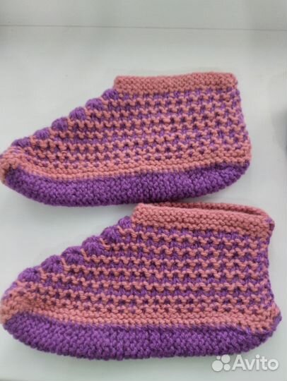 Носки шерстяные вязаные