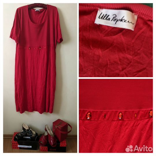 Красное платье ulla popken 60/64+
