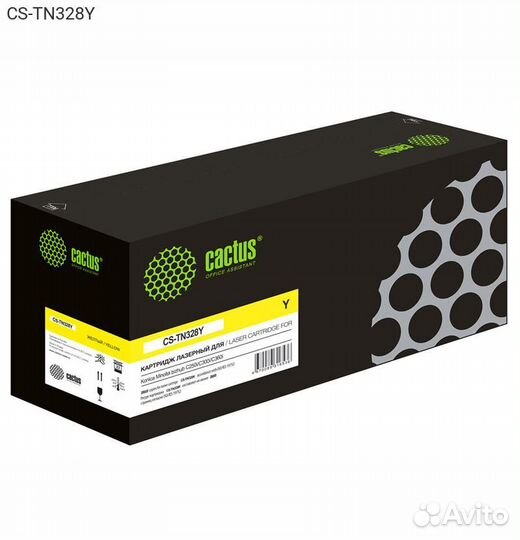 Тонер-картридж cactus TN-328 Лазерный Желтый 28000