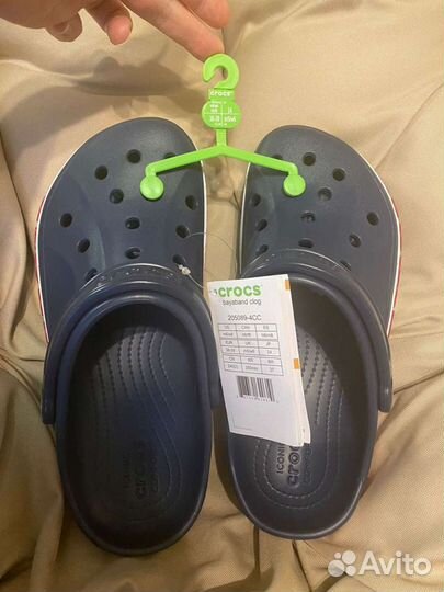 Новые оригинальные Crocs темно-синие 37-38+джибитс